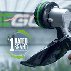 EGO Power+ carbon fiber shaft close-up showcasing lightweight durability