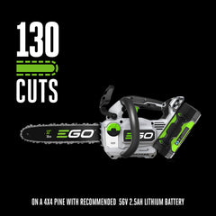 EGO Power+ 56V 2.5Ah battery and 210W charger displayed for quick recharge benefit