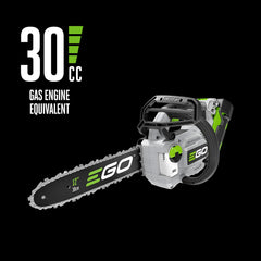 EGO Power+ CS1201 side profile illustrating lightweight balance for reduced fatigue