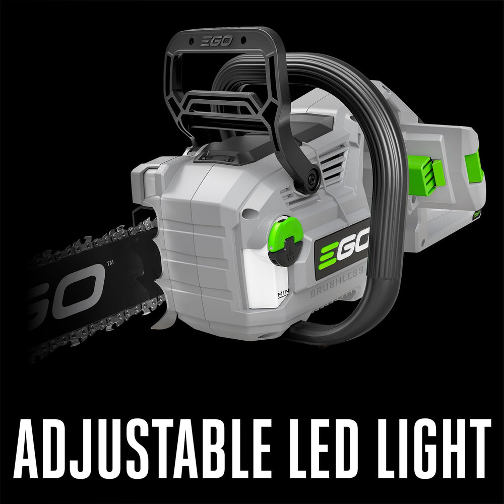 EGO Power+ bucking spikes and rear handle for stable, controlled cutting