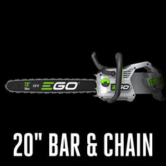 EGO POWER+ CS2000 LED work light illuminating a cut for safer low-light work