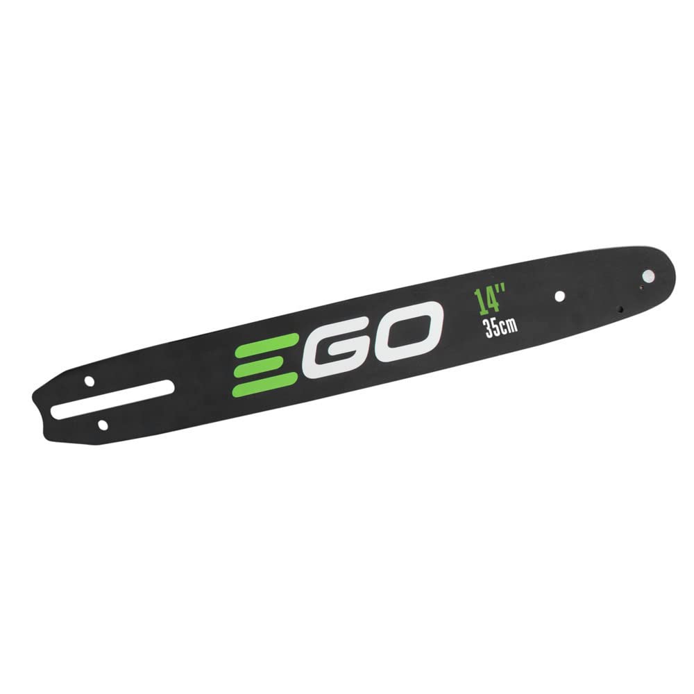 EGO Power+ guide bar front view showing fitment and smooth cutting performance