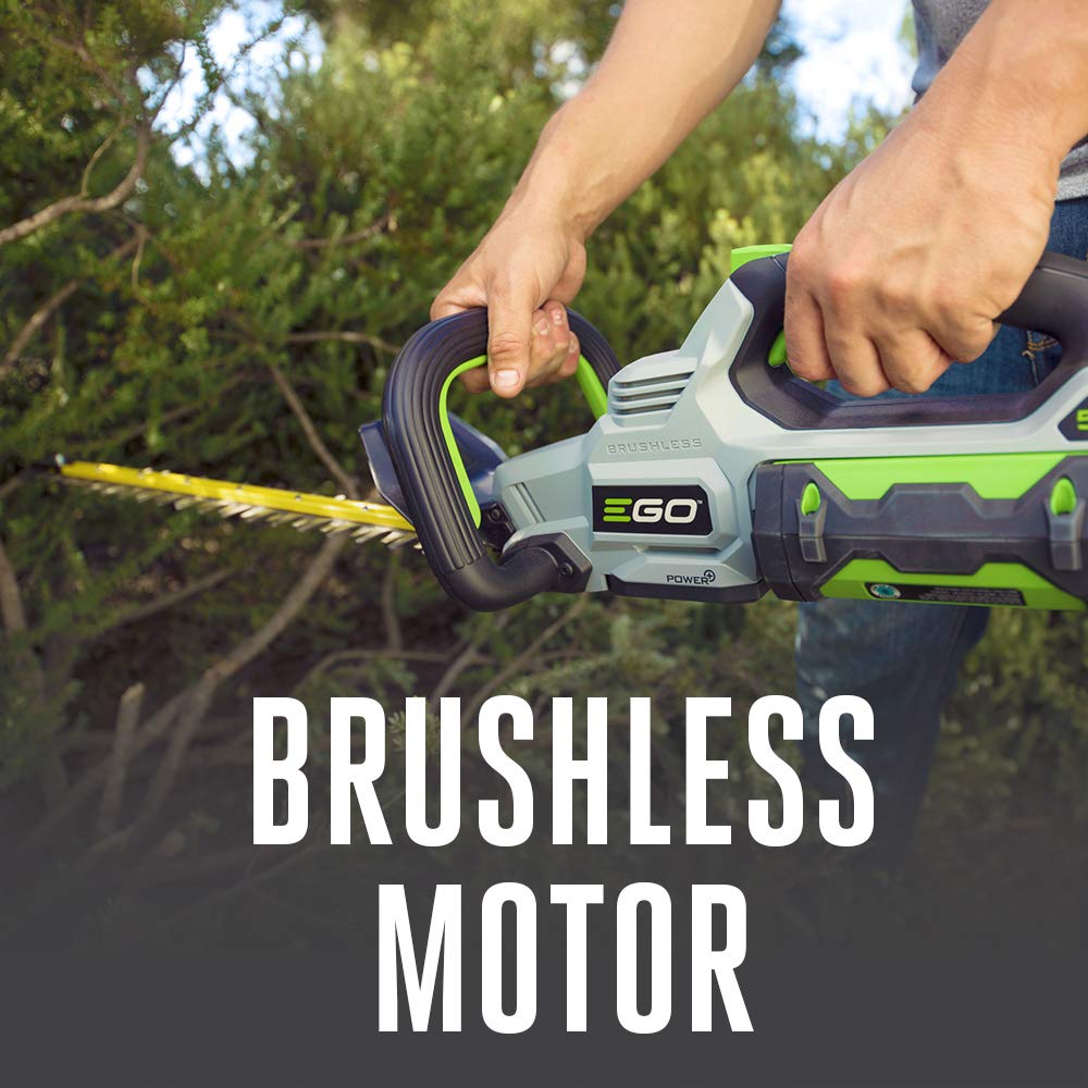 EGO POWER+ handle and controls detail offering improved grip and ergonomic benefit