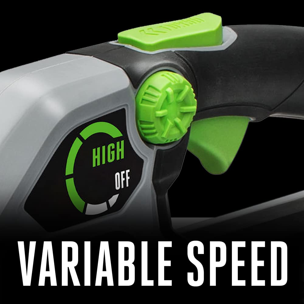 EGO Power+ LB6500 blowing wet leaves to show wet-debris performance