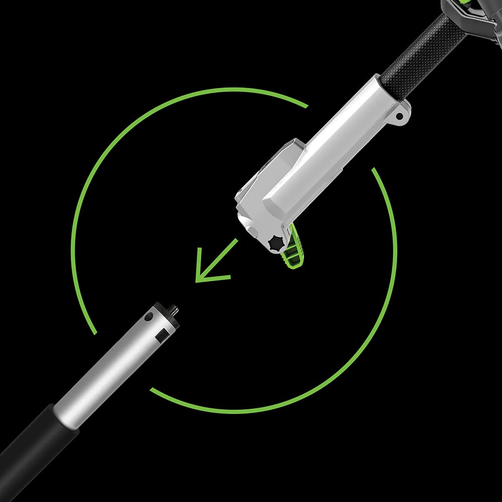 EGO PSA1020 10-inch bar and narrow-kerf chain detail showing cutting precision