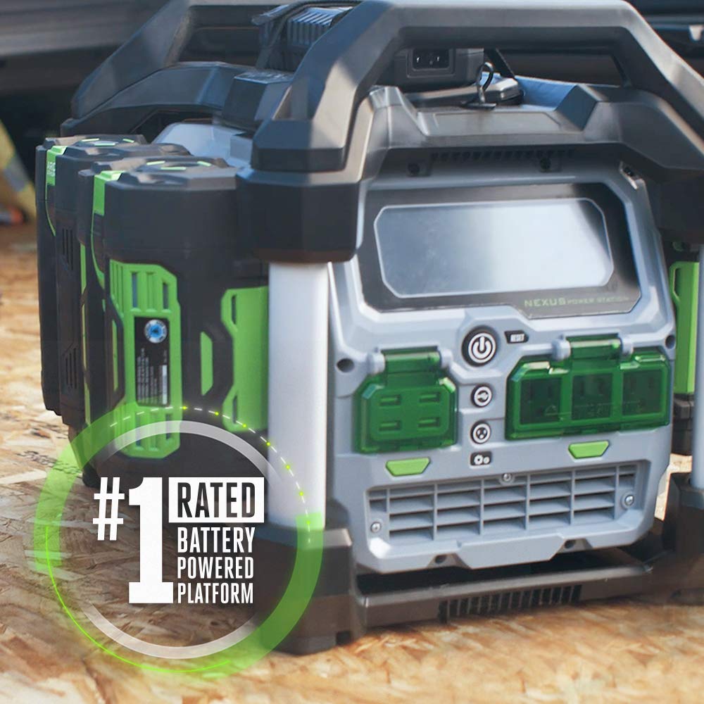 EGO Power+ PST3040 steel handle close-up for secure transport and durability