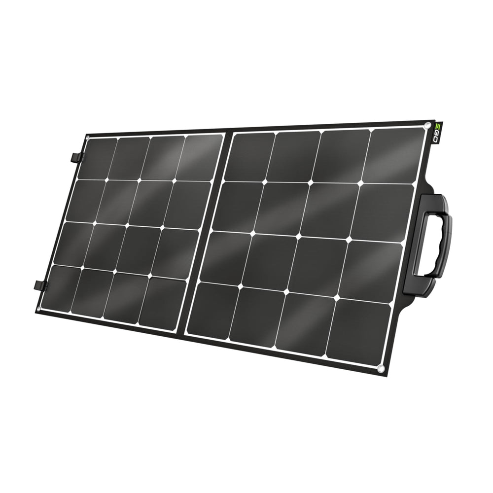 EGO Power+ front folded panel showing compact portability and travel convenience
