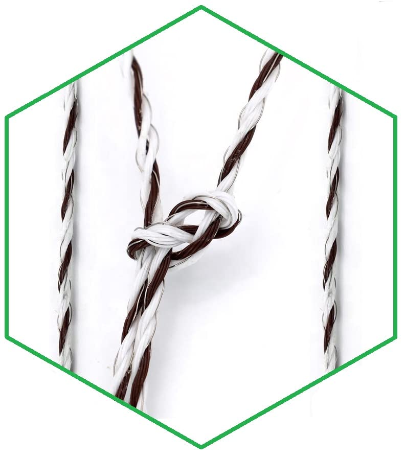 EhuI coiled polywire on a reel showing easy transport and storage benefit