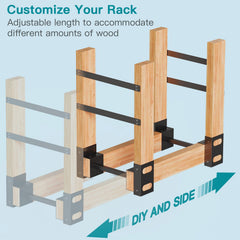 Eibikdi size comparison with lumber showing adjustable length capacity