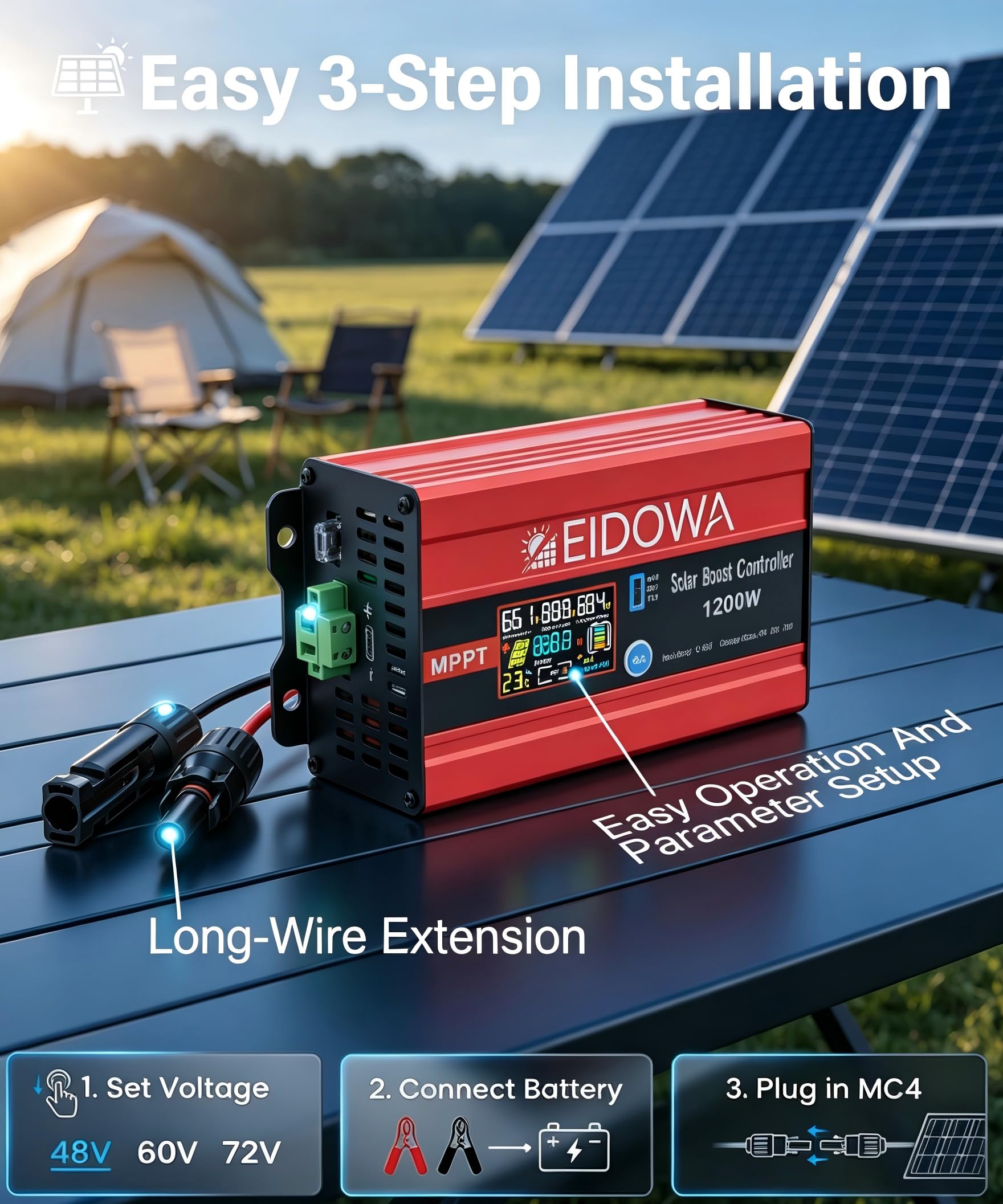 EIDOWA color LCD real-time readout offering instant system monitoring
