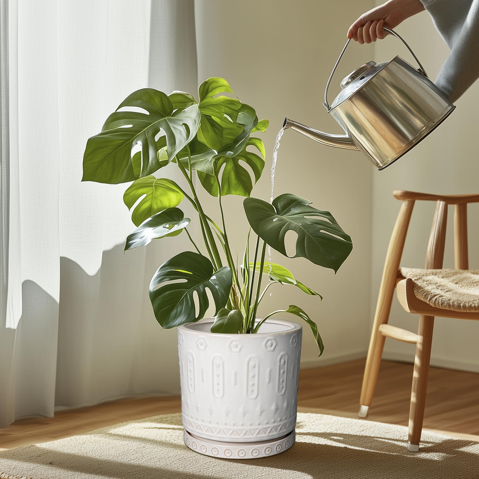Eightpot close-up of glazed pattern highlighting durable finish and easy-clean benefit
