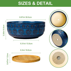 Eightpot top view wide mouth opening for easy planting and styling
