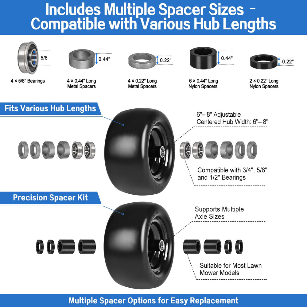 Eiictneh bearing adapter options laid out to show fit flexibility