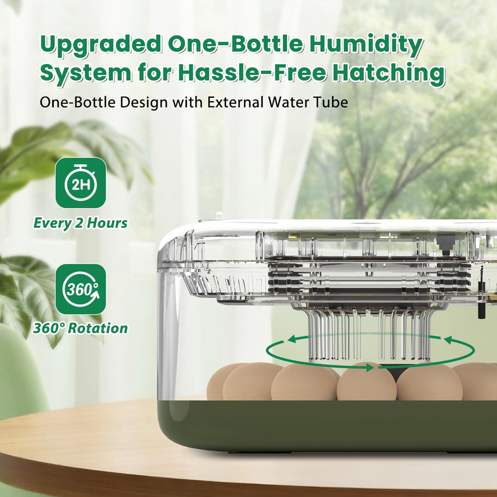 Eiictneh built-in candler in use revealing embryo inspection benefit