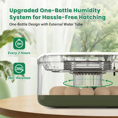 Eiictneh built-in candler in use revealing embryo inspection benefit