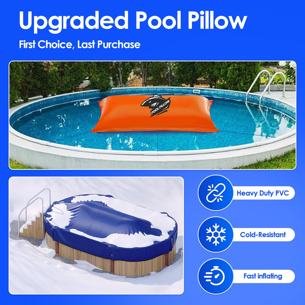 EIIORPO pillow next to pool ladder for scale and correct 4x8 sizing