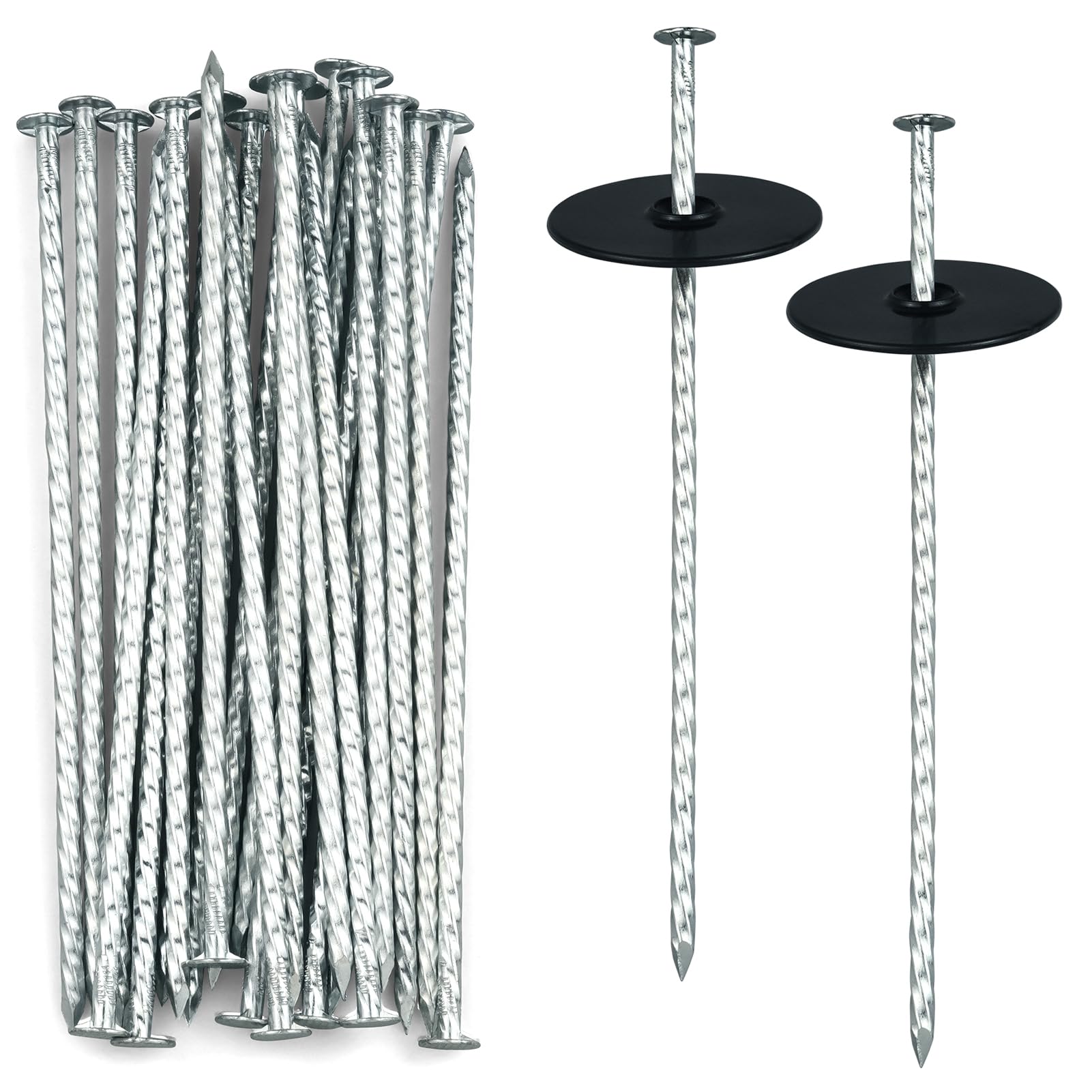 EISENSP front packaging of 200 spiral landscape stakes indicating heavy-duty kit and quantity