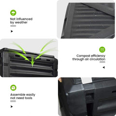 EJWOX open easy-access hatch revealing finished compost removal convenience