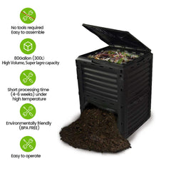 EJWOX close-up of aeration vents demonstrating airflow benefits for faster decomposition