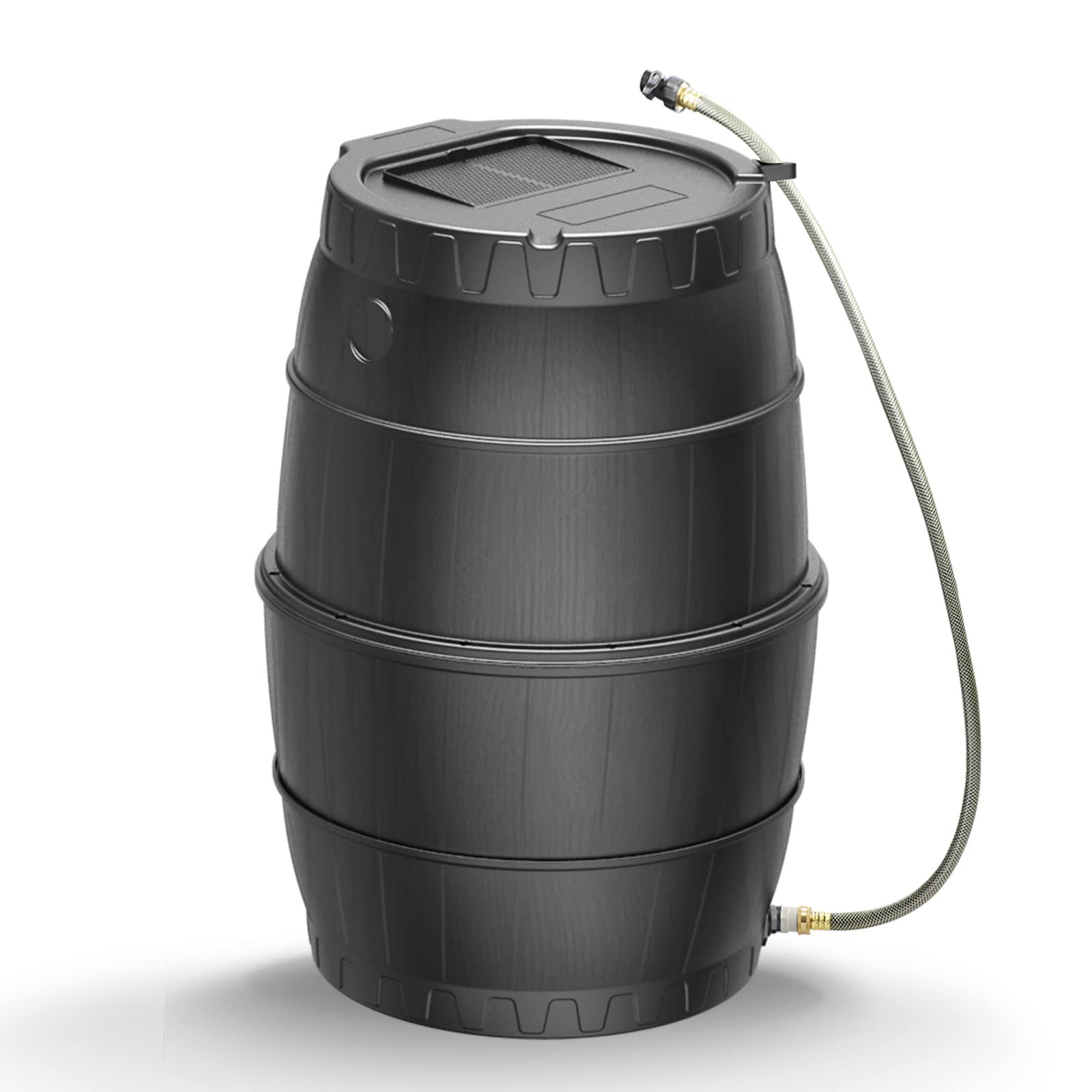 EJWOX front view of 45 gallon barrel showing capacity and outdoor benefits
