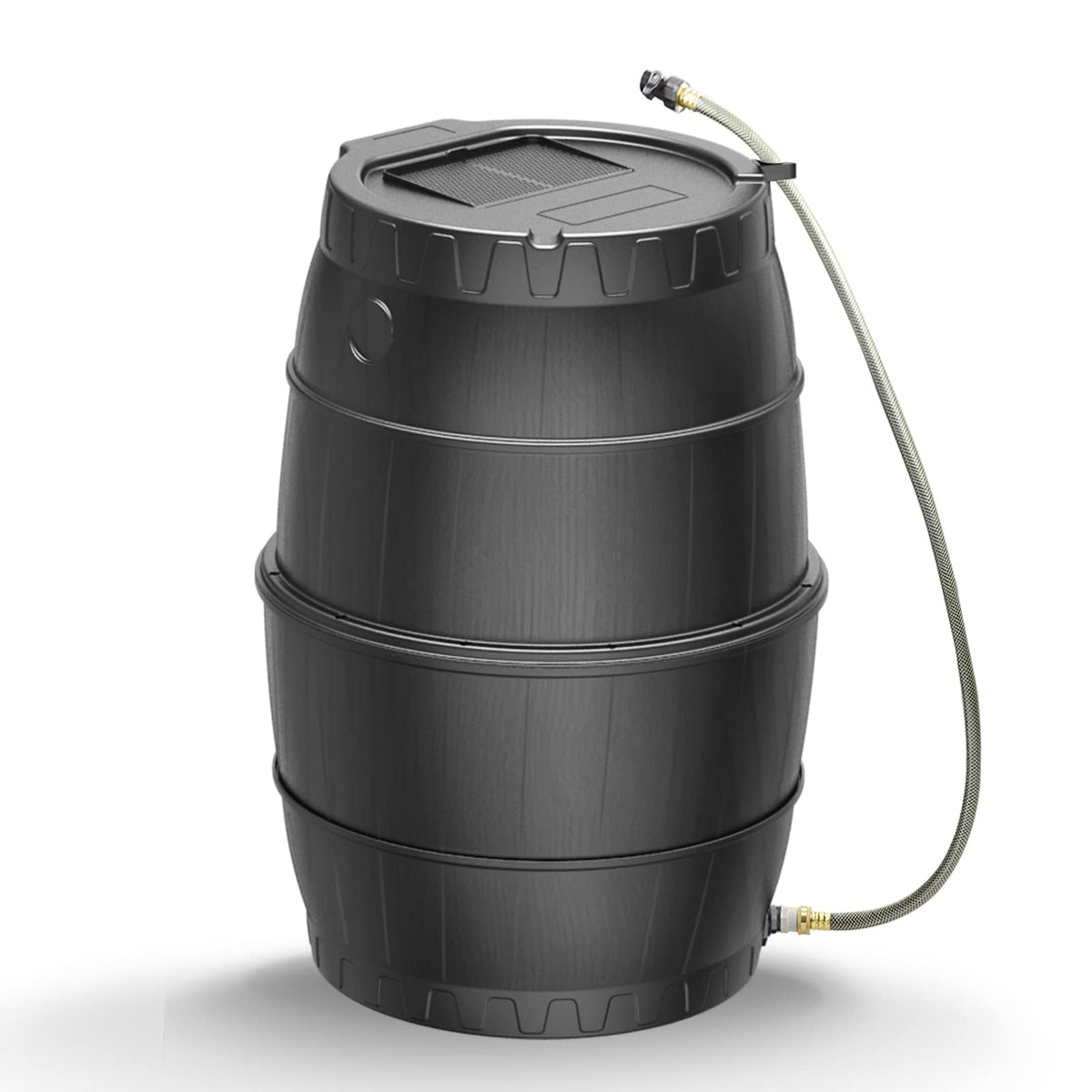 EJWOX front view of 45 gallon barrel showing capacity and outdoor benefits