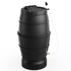 EJWOX front view of 45 gallon barrel showing compact footprint and benefits