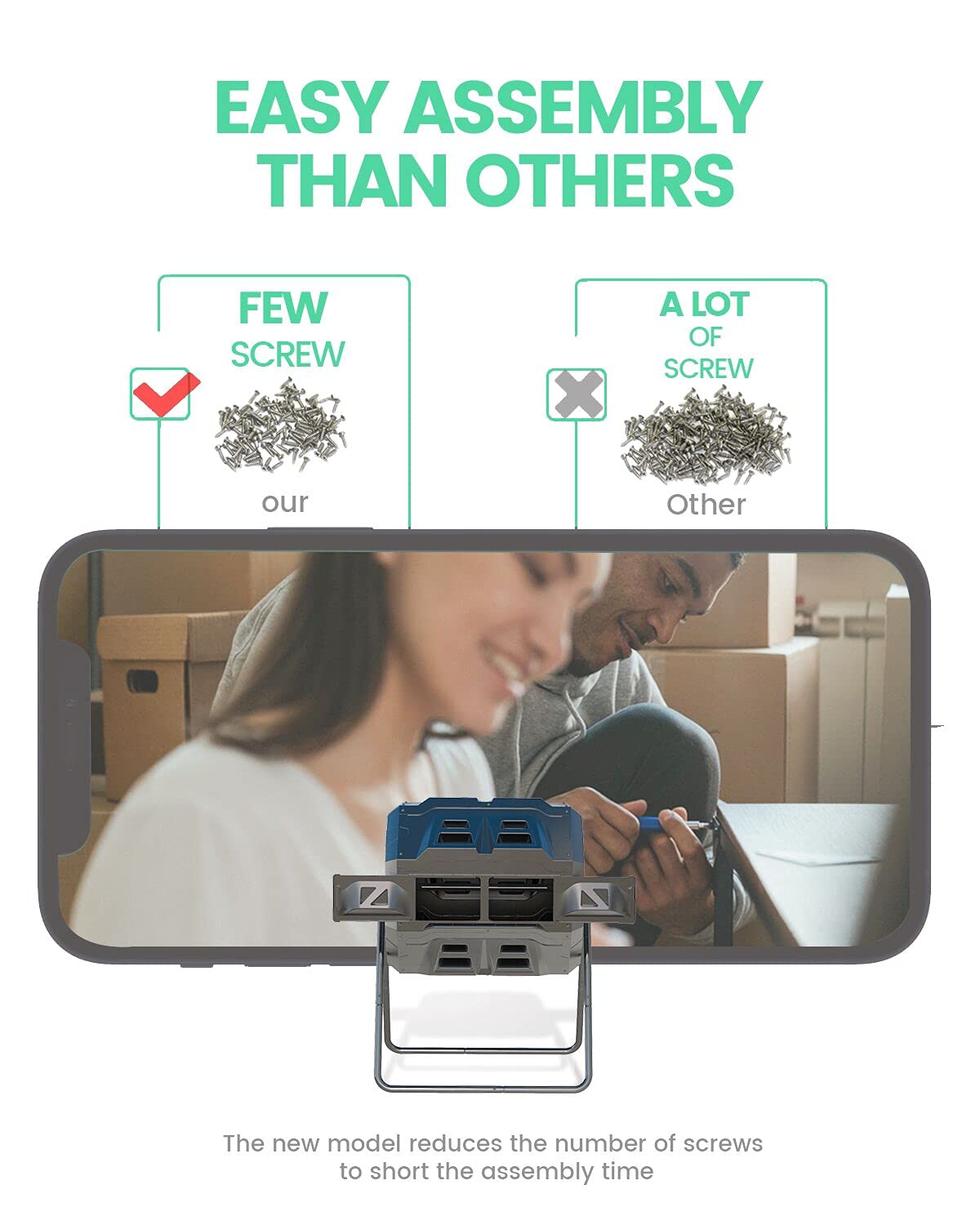 EJWOX open chamber with organics showing capacity and ease of loading for faster composting