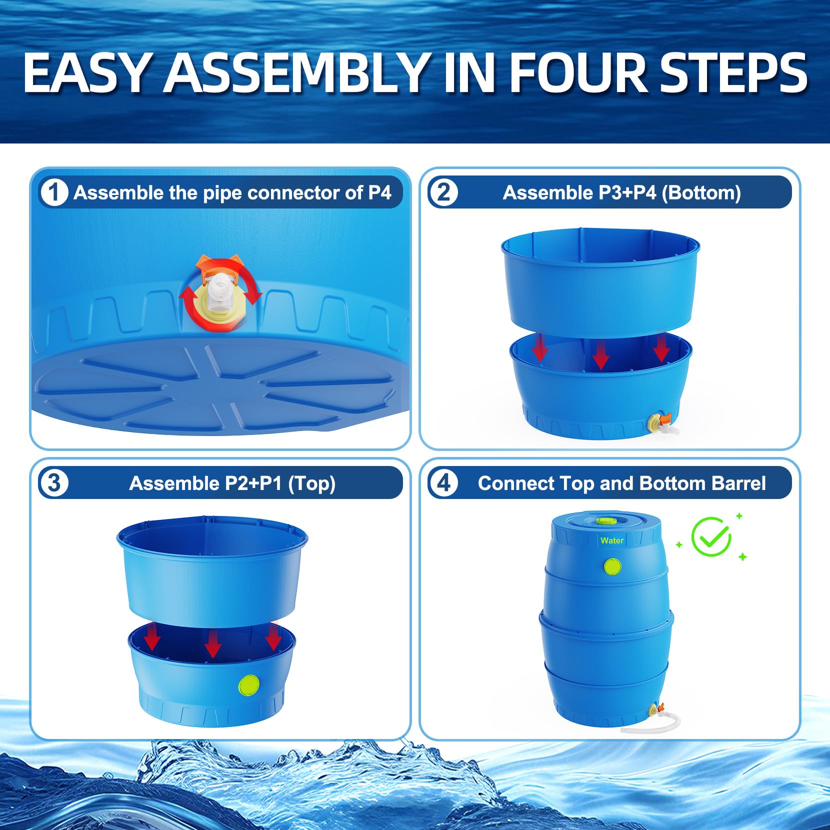 EJWOX stackable grooves top and bottom demonstrating secure, space-saving stacking