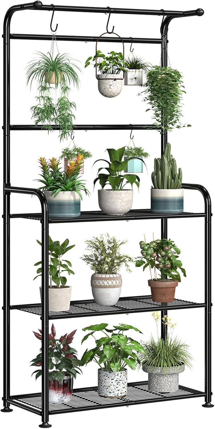 Ekisemio front view of the full 3-tier stand showing compact vertical display benefit