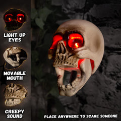 ELAMAS close-up of skull texture and paint highlighting spooky detailing