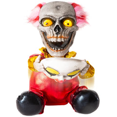 ELAMAS front view clown prop showing menacing pose and battery power advantage