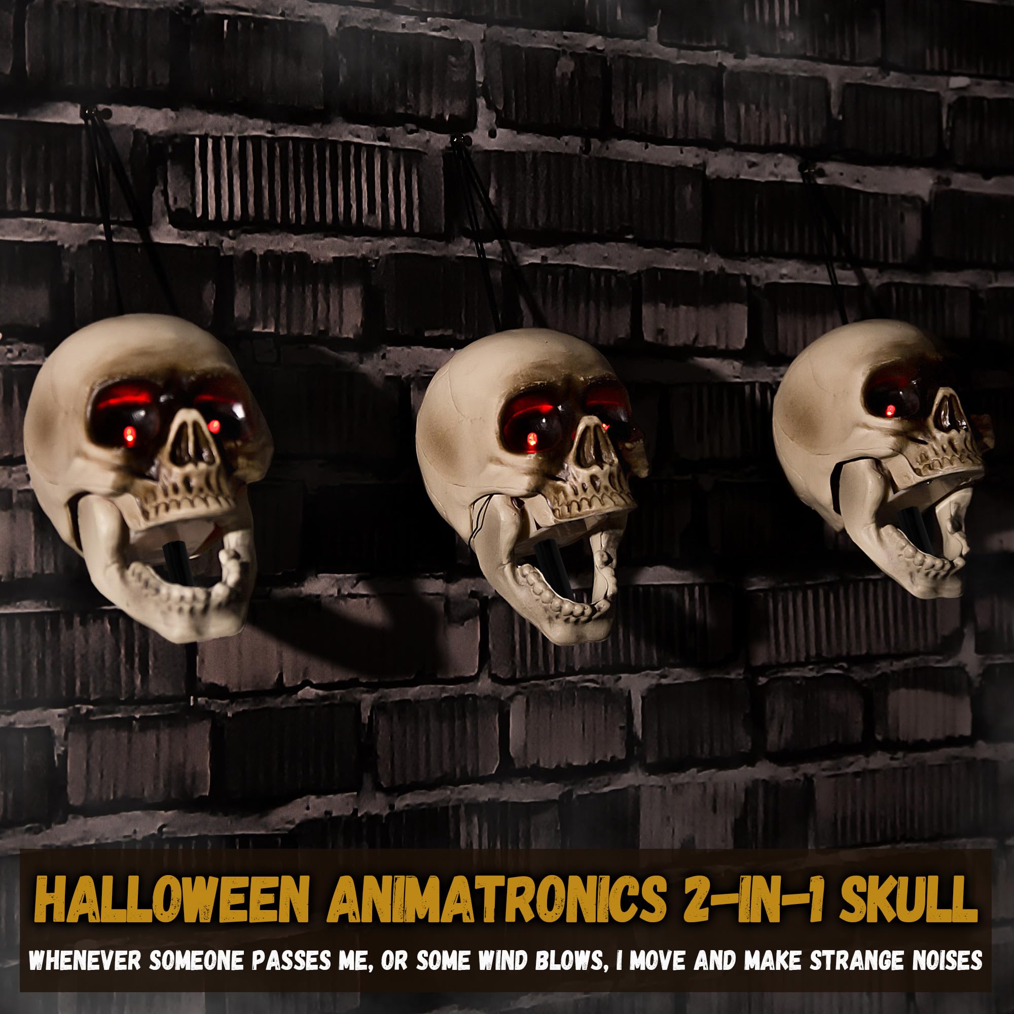 ELAMAS product packaging with three skulls and hanging hardware for convenience
