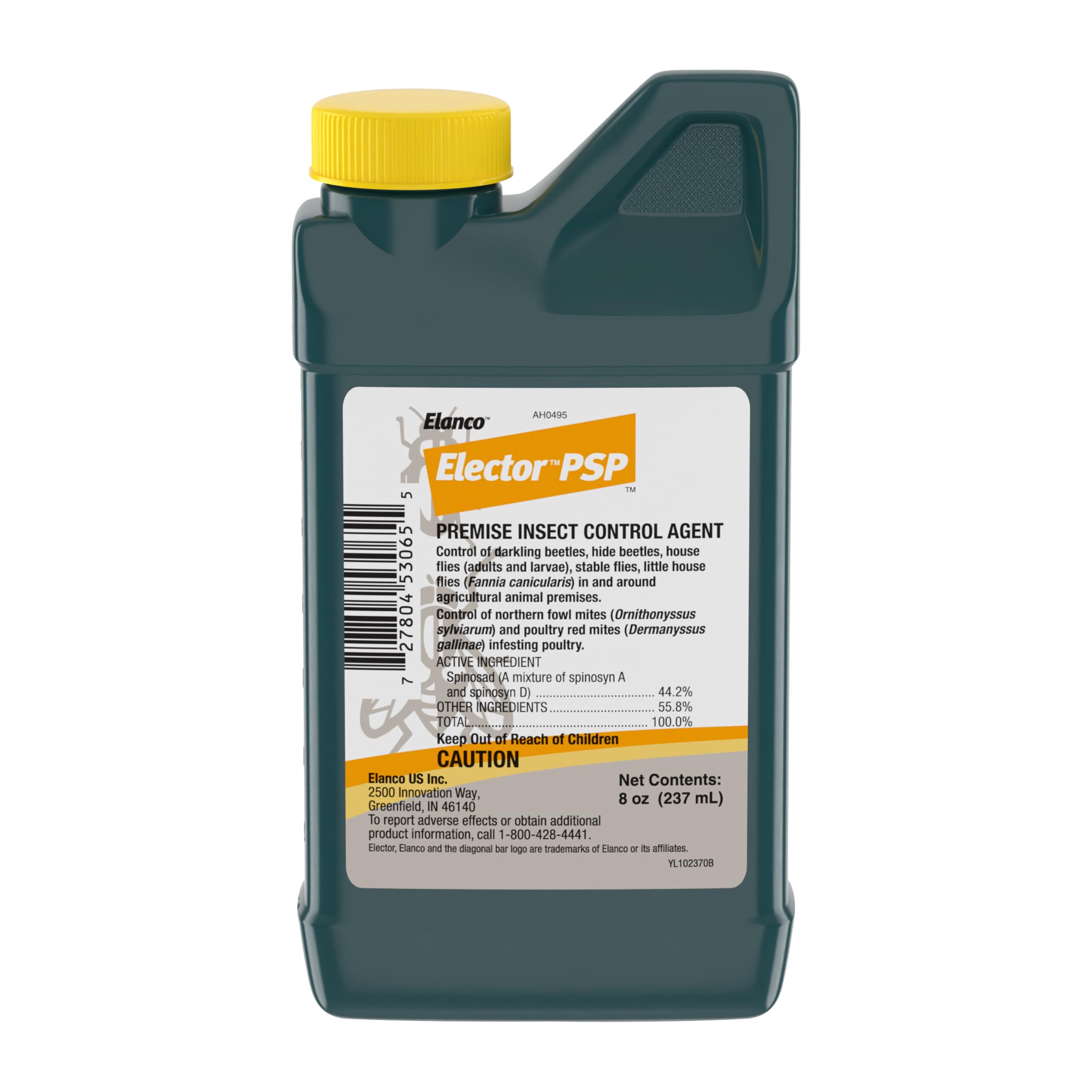 Elanco Elector front label showing product name and volume with clear instructions benefit clarity