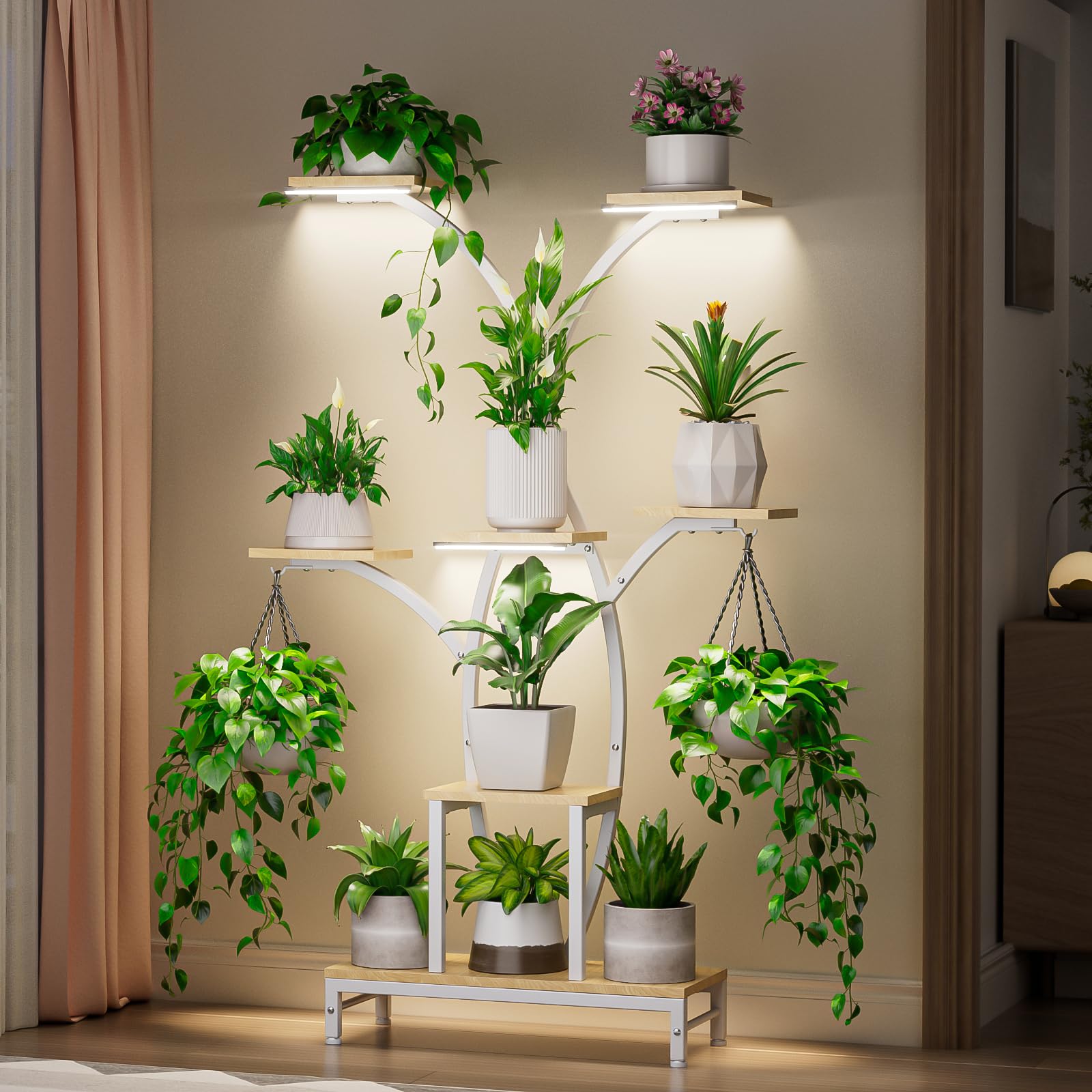 Elbourn front view corner display showing compact multi-tier benefit