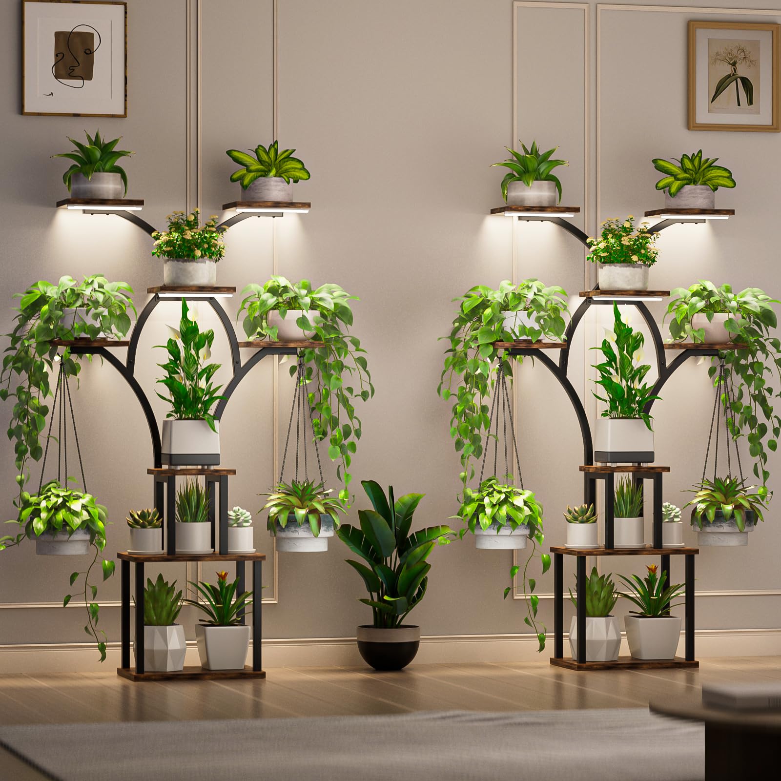 Elbourn hanging hook with planter demonstrating dual-hook versatility and display benefit