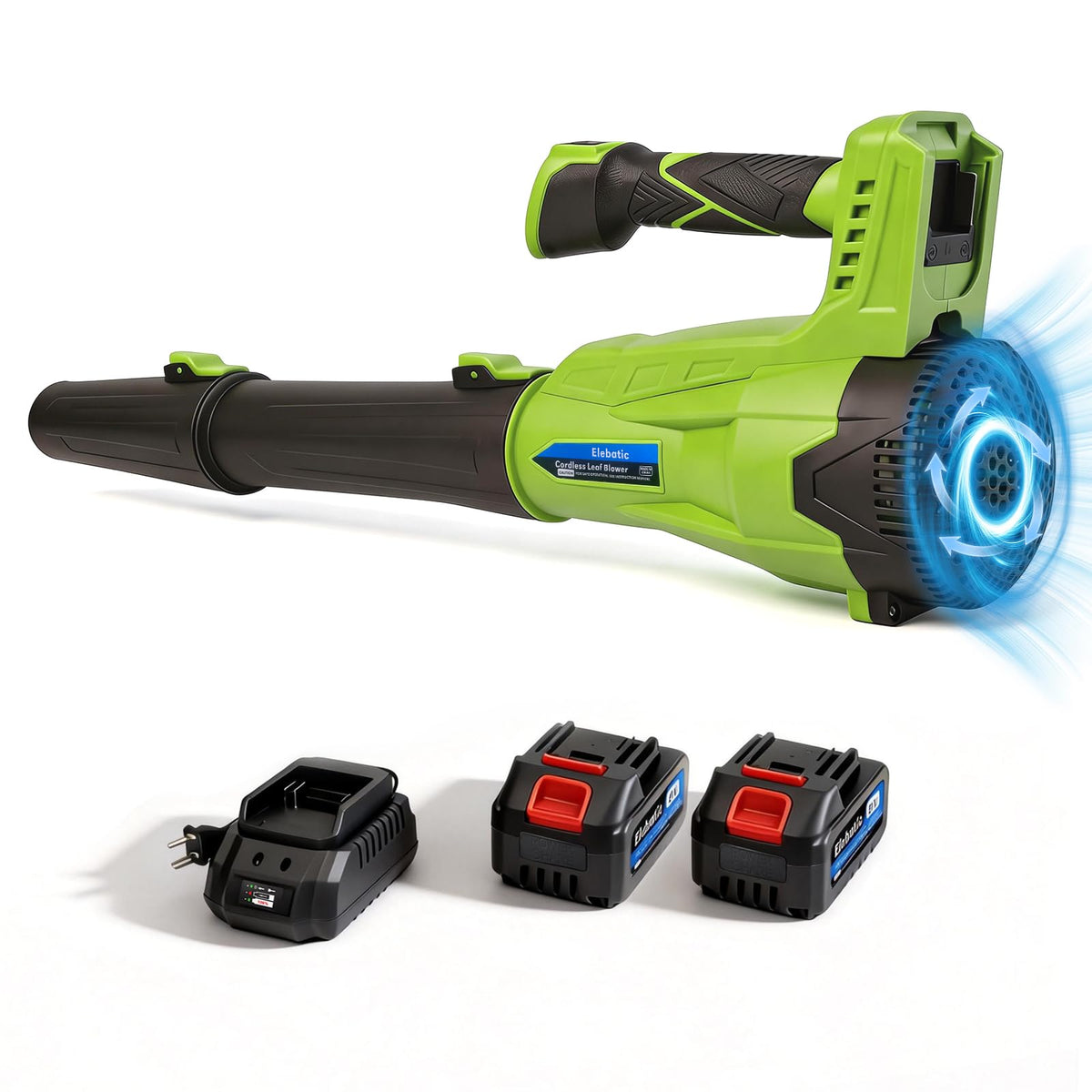 Elebatic front view with nozzle showing sleek design and powerful airflow benefit