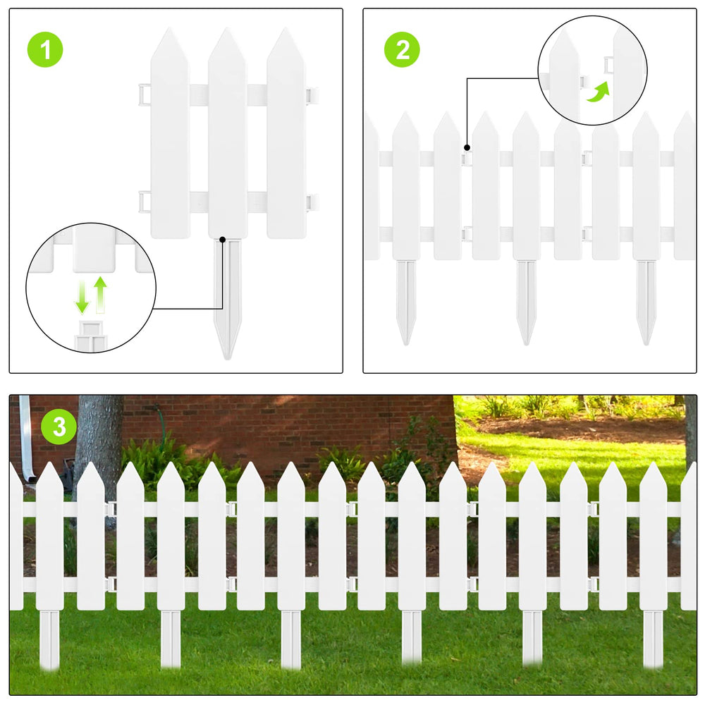 ELECLAND installed fence around flower bed showing tidy border benefit
