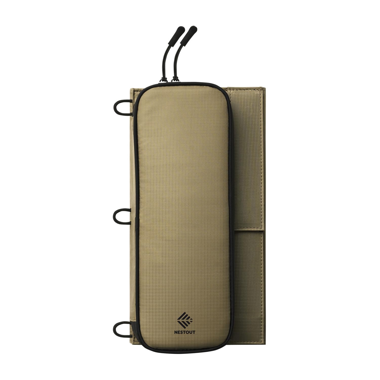 ELECOM NESTOUT in a campsite setting charging a phone under daylight conditions