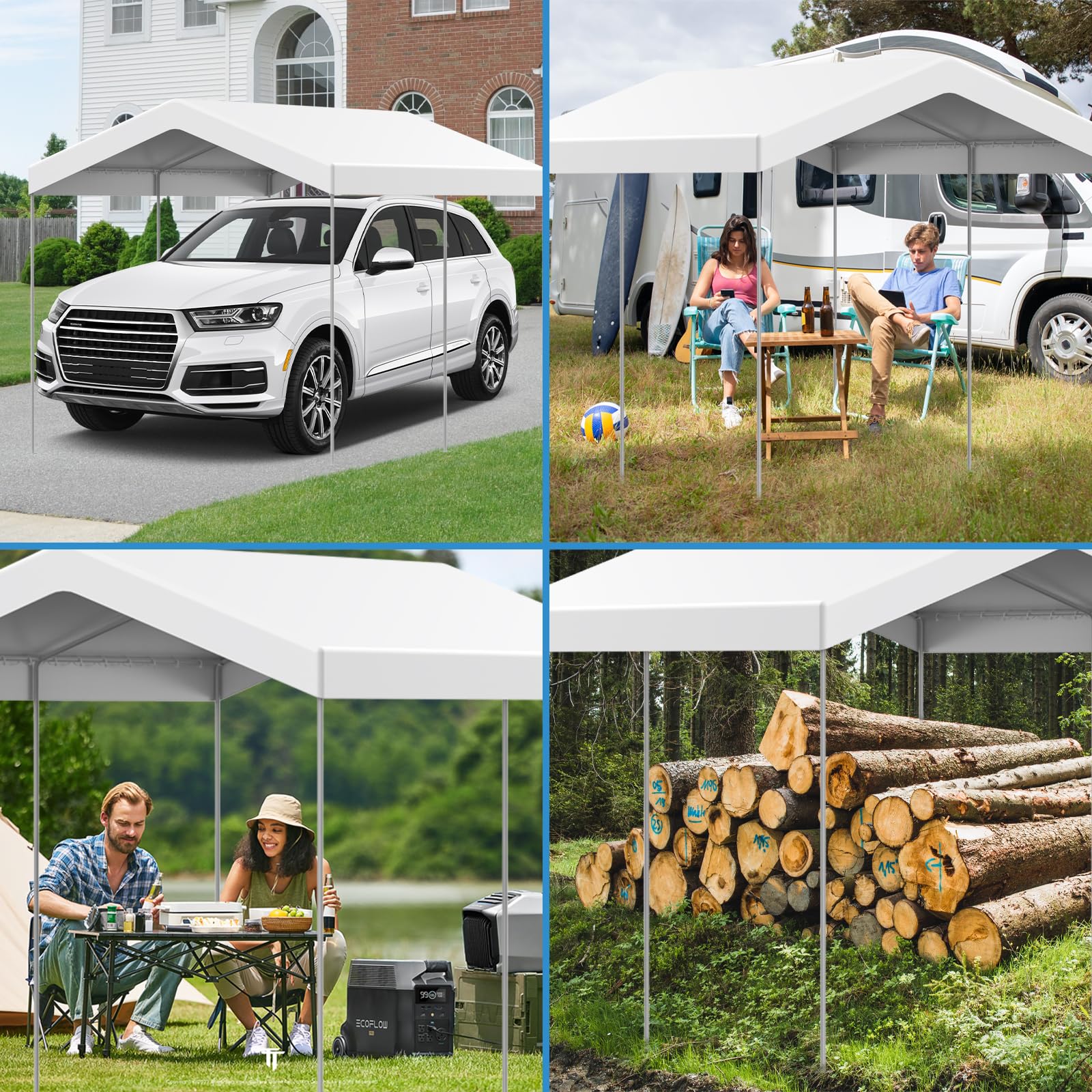 Elecoman canopy used at backyard event offering shade and weather protection
