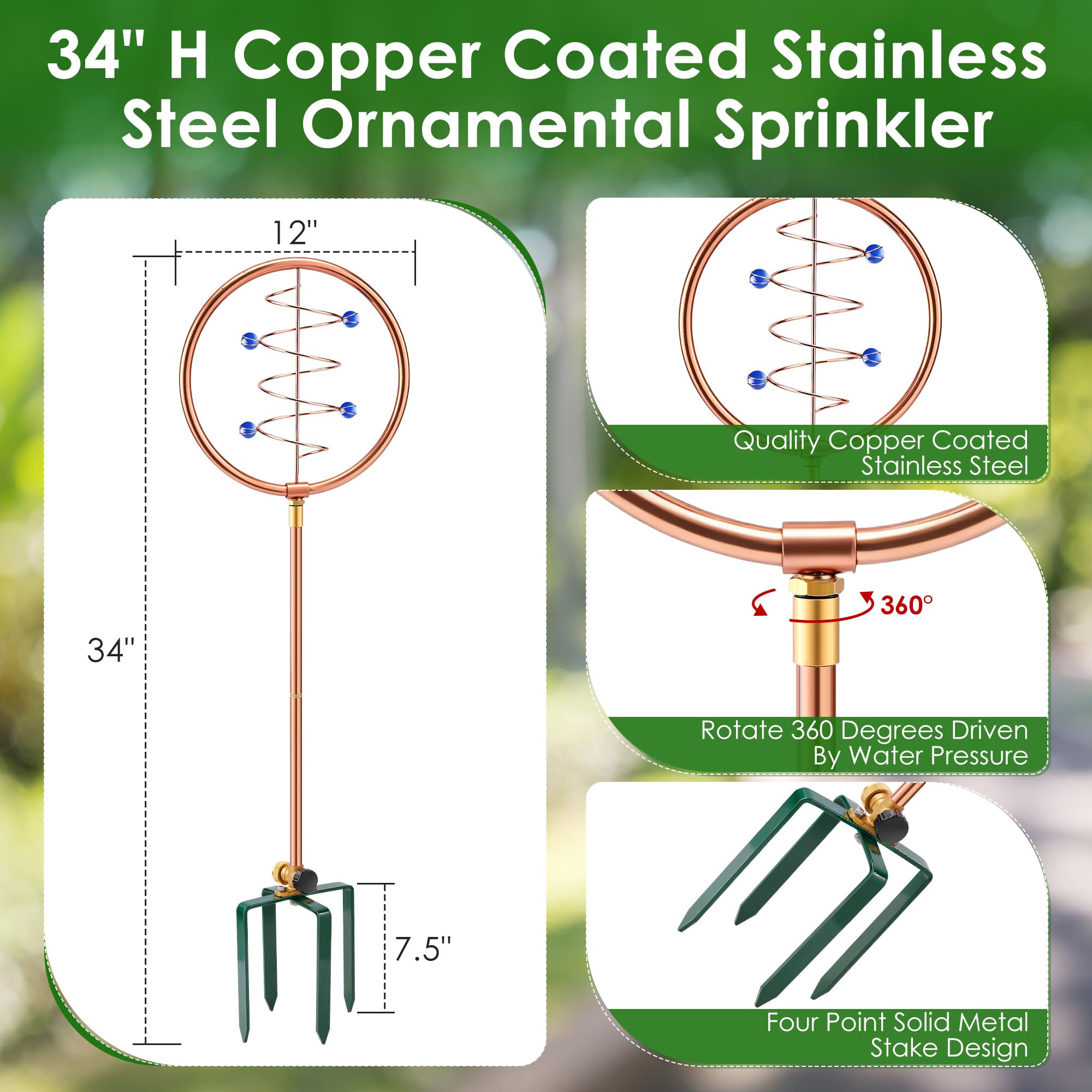 ElectricWise close-up of copper-coated stainless steel finish for lasting corrosion resistance
