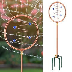 ElectricWise front view of wave-circle sprinkler showing decorative design and coverage