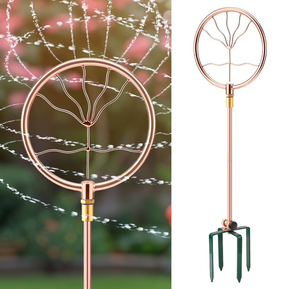 ElectricWise front view showing decorative sprinkler and elegant yard benefit