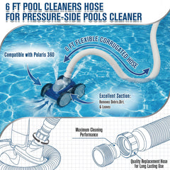 ElectricWise hose installed in pool demonstrating improved cleaner mobility and navigation