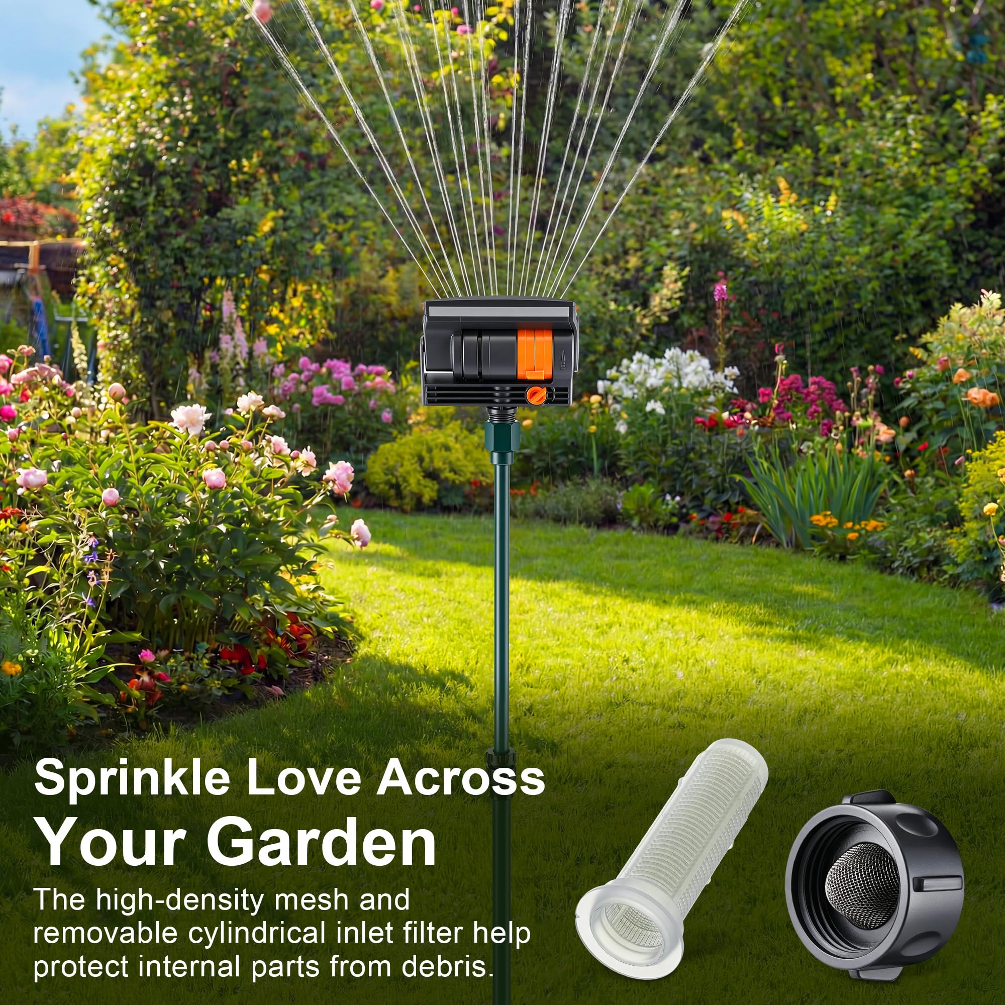 ElectricWise sprinkler installed on slope providing secure, consistent irrigation