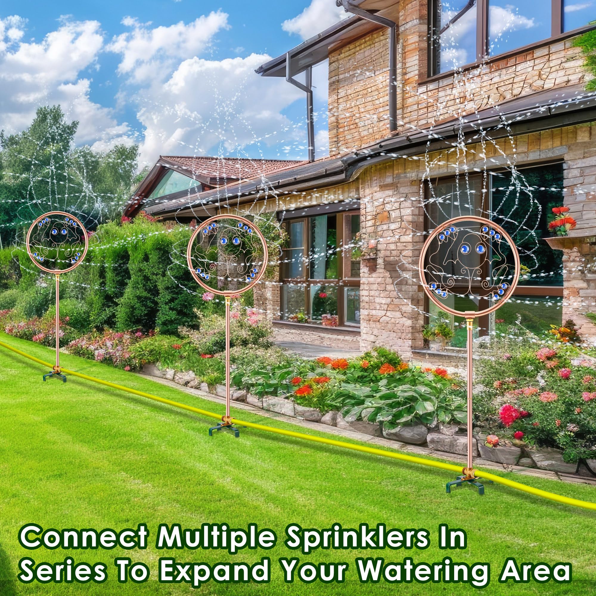 ElectricWise sprinkler in garden setting showing aesthetic and functional benefit