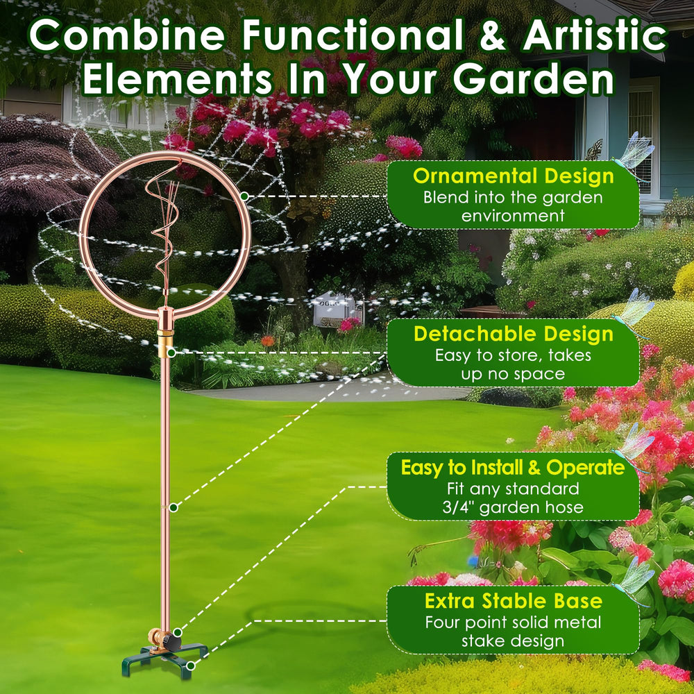 ElectricWise stake and base installed in lawn demonstrating stable four-point support benefit