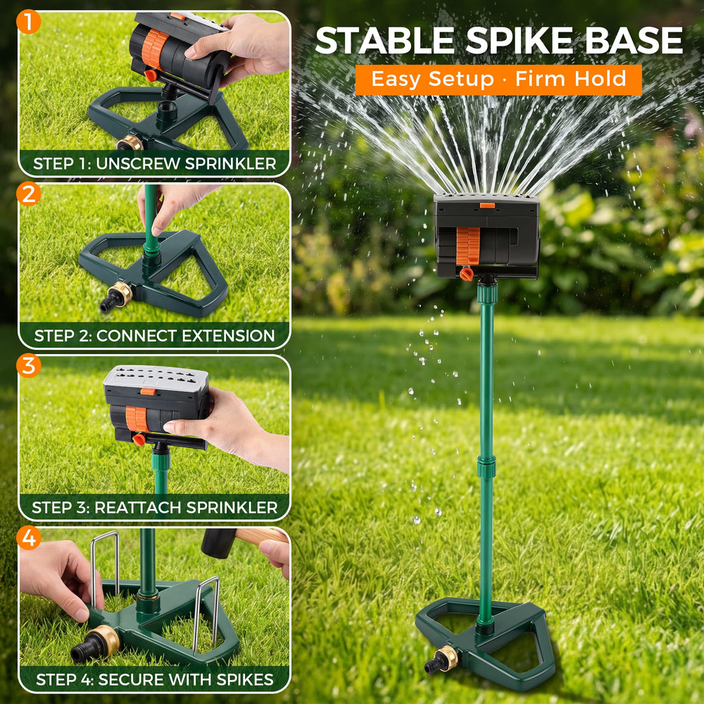 ElectricWise weighted base placed in soil for stable setup and repositioning