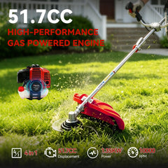 Elegarden engine close-up highlighting the 51.7CC power and reliable performance