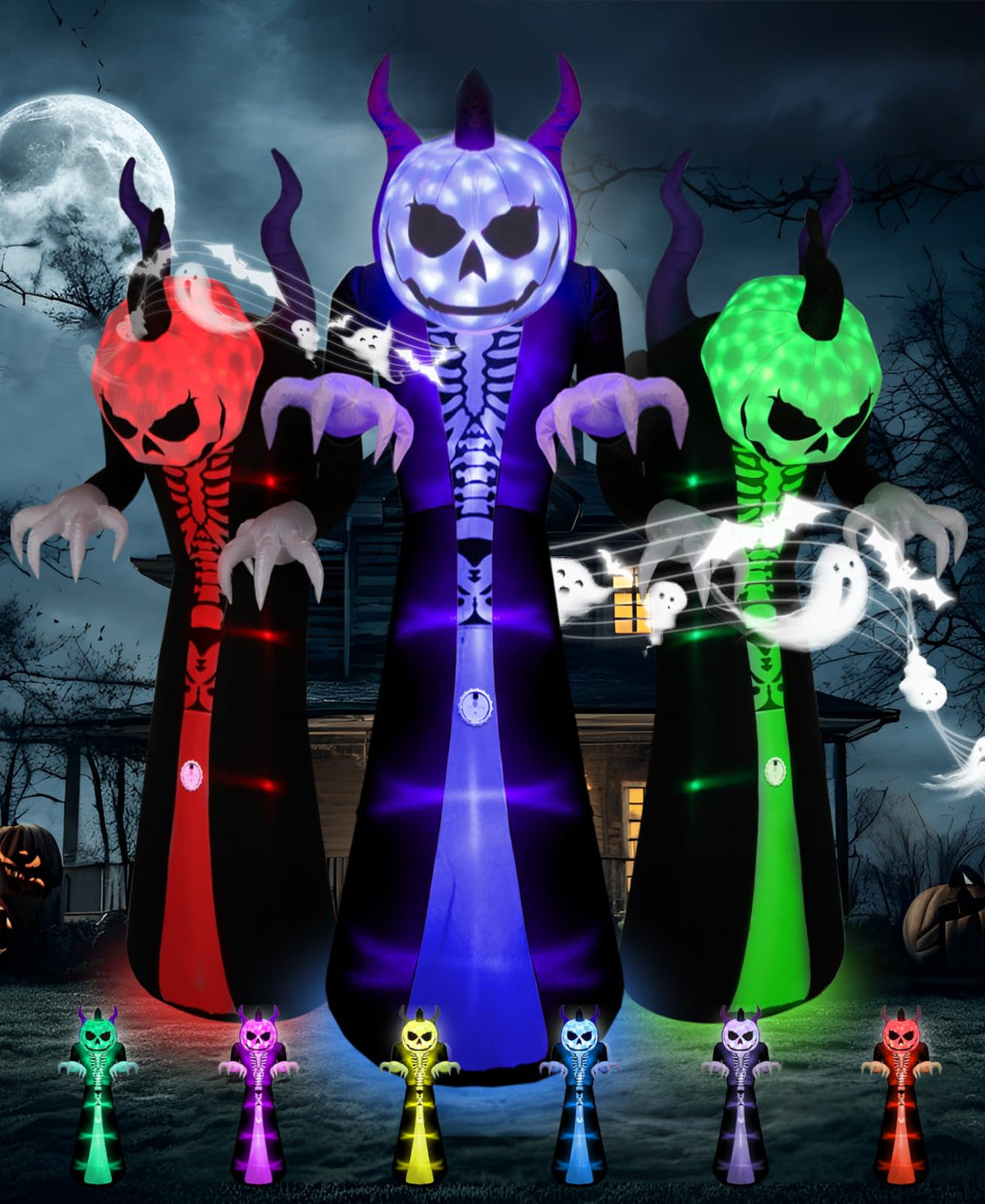 Elegear Grim Reaper front view showing 10ft height and intimidating presence