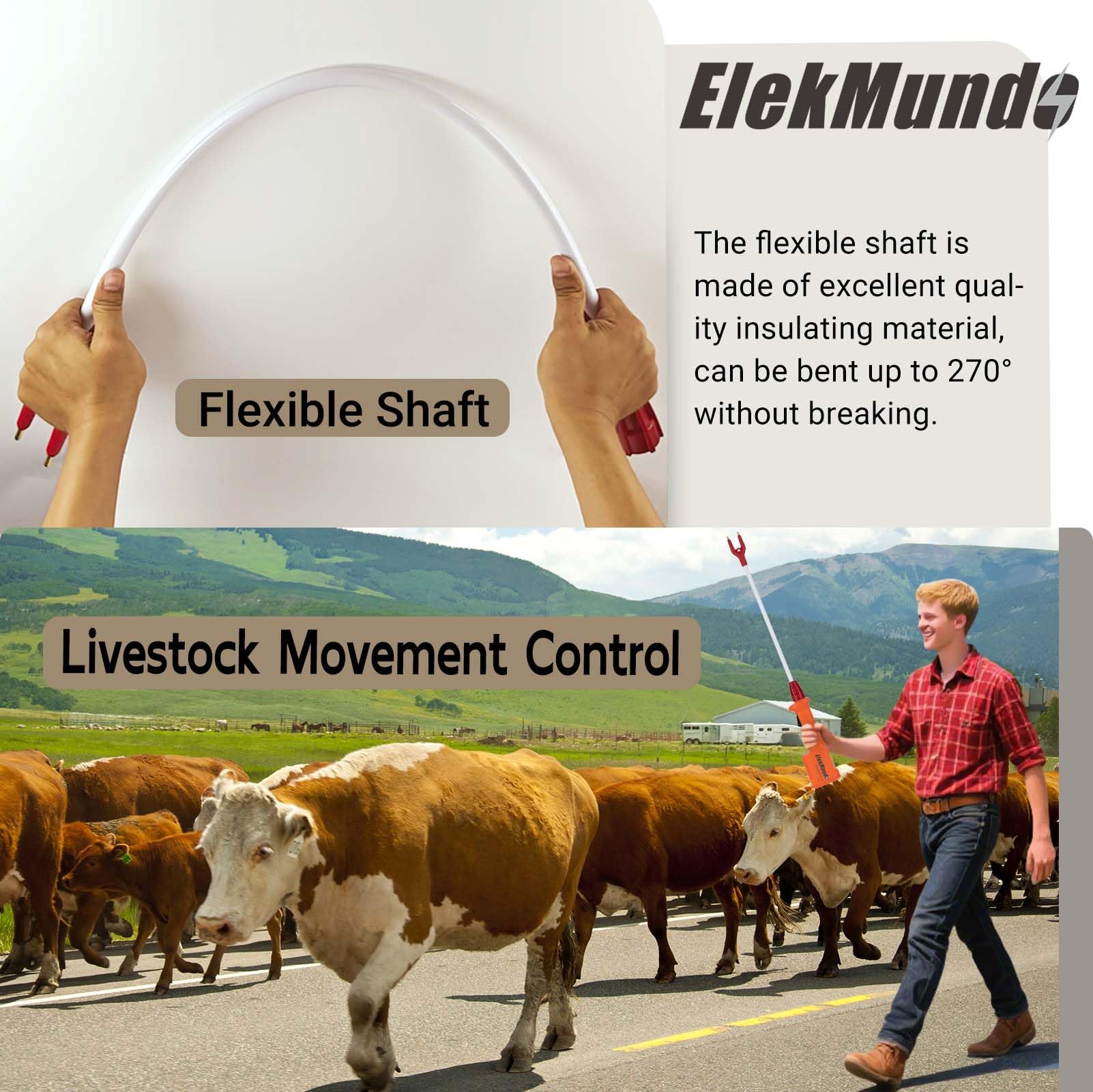 ELEKMUNDO next to ruler for scale, illustrating compact portable size